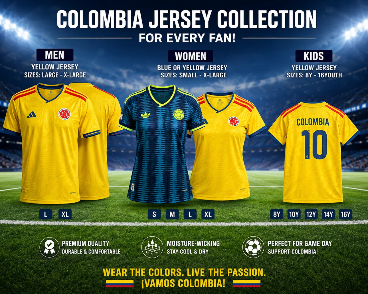 Adidas Colombia Soccer Jersey - photo 2
