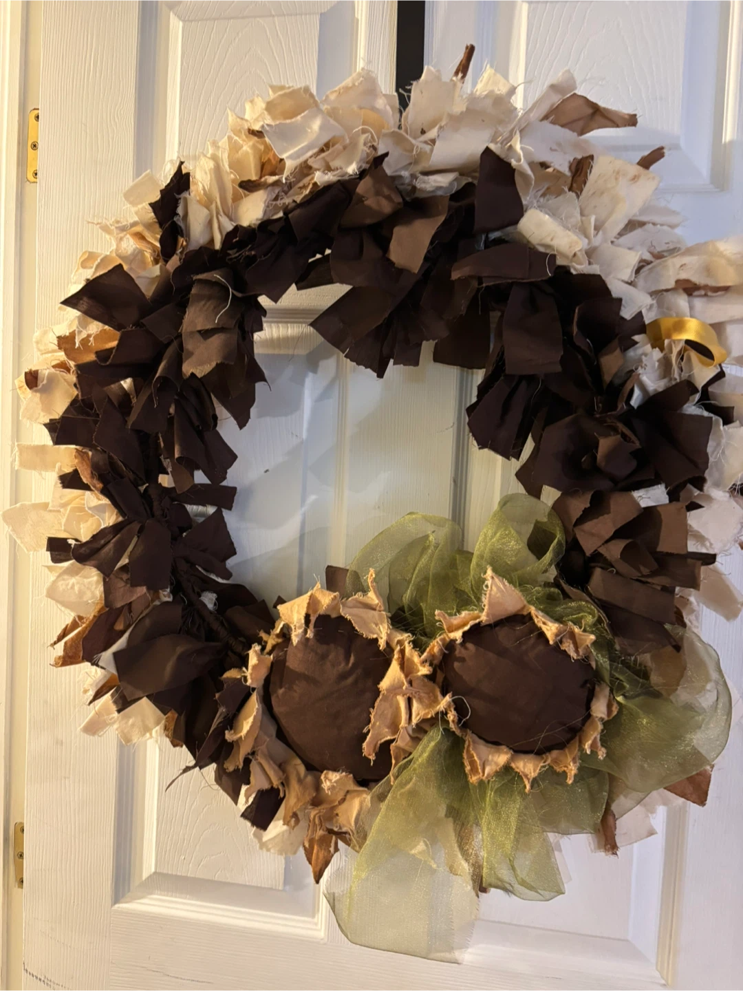 Fabric Wreath with Sunflowers