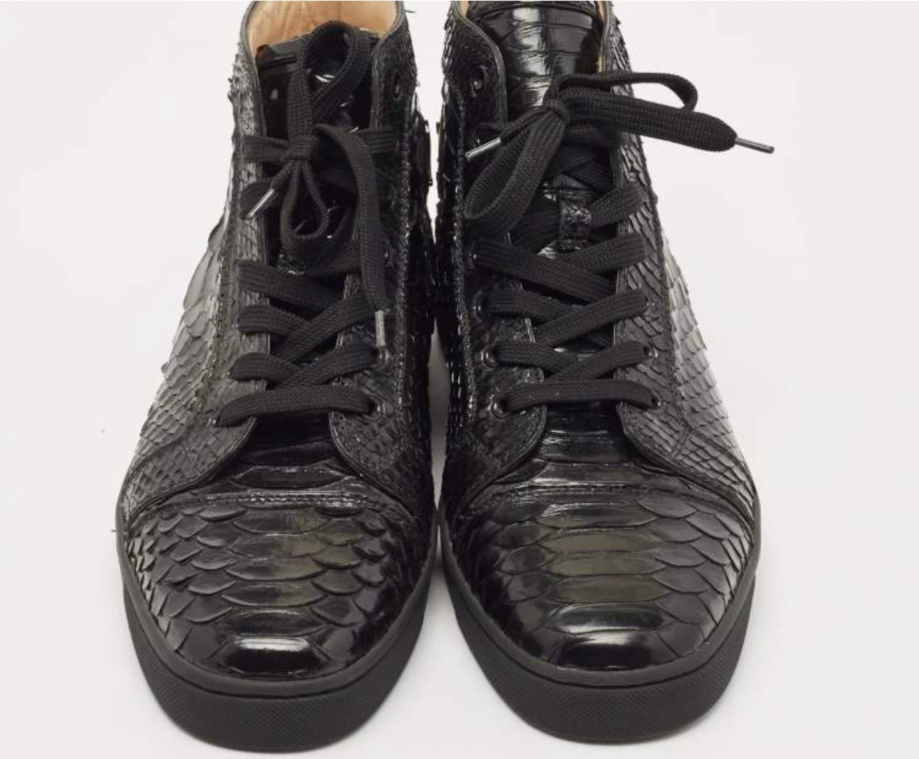 Christian Louboutin Black Python Louis Orlato Sneakers - photo 5