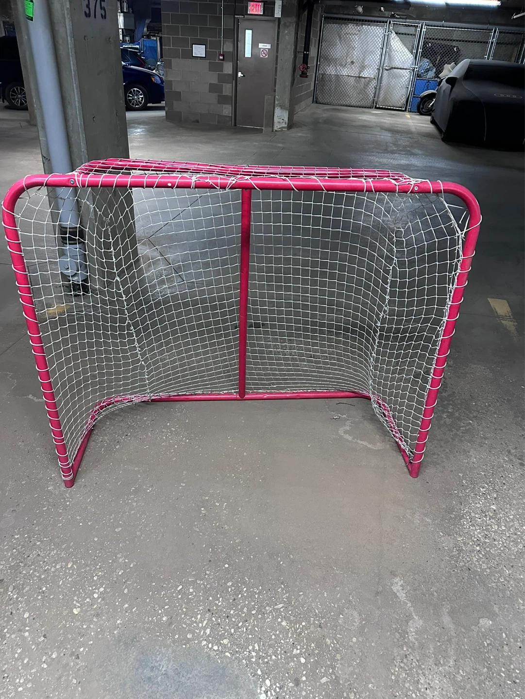 Red Hockey Goal Net