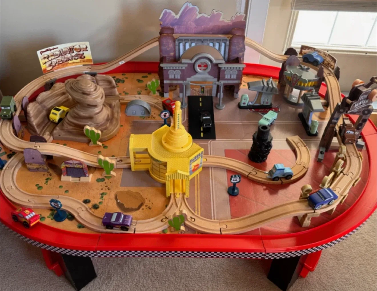 Disney Pixar Cars Wooden Play Table with Accessories