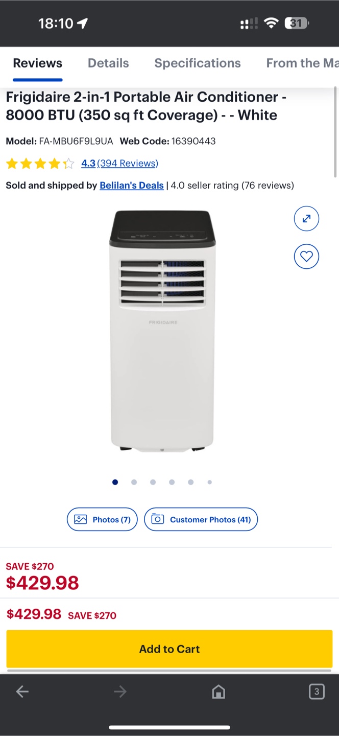 Frigidaire Portable Air Conditioner - photo 4