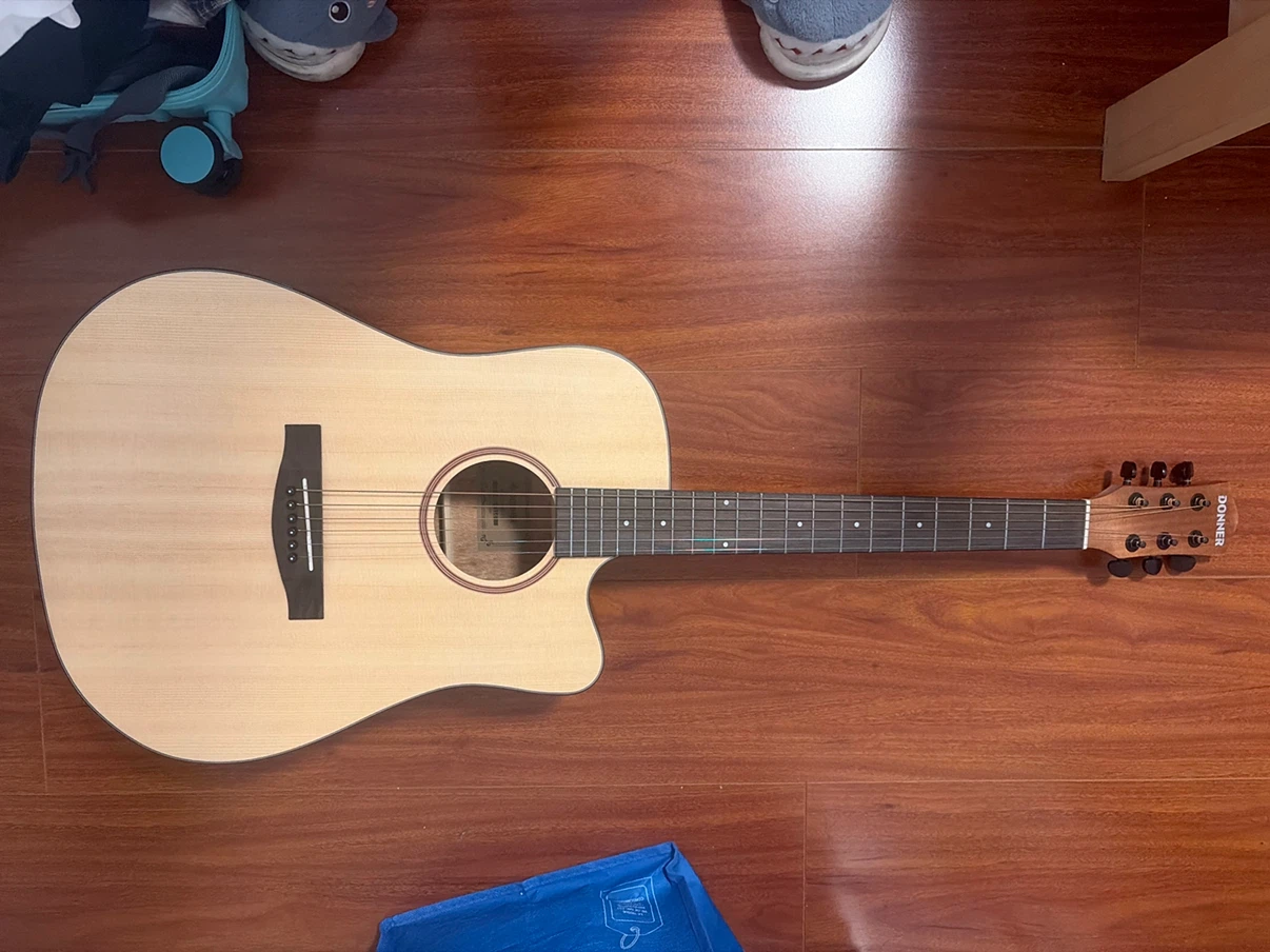 Fully Body Combo w Gig Donner Acoustic Guitar; DAG-1C/DAD-110C