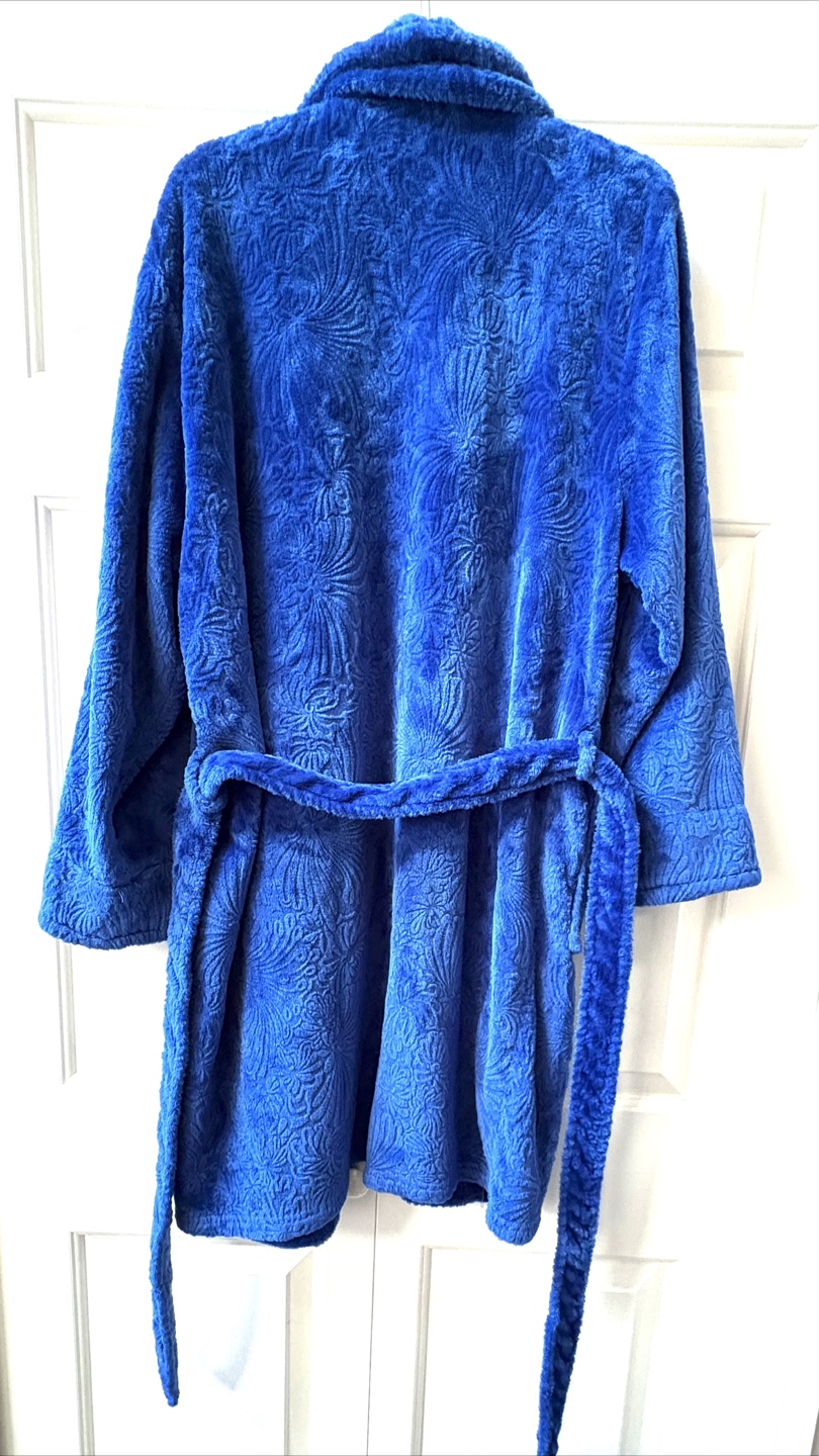 Royal Blue Thick Cozy Plush Robe - Fit S/PM - photo 2