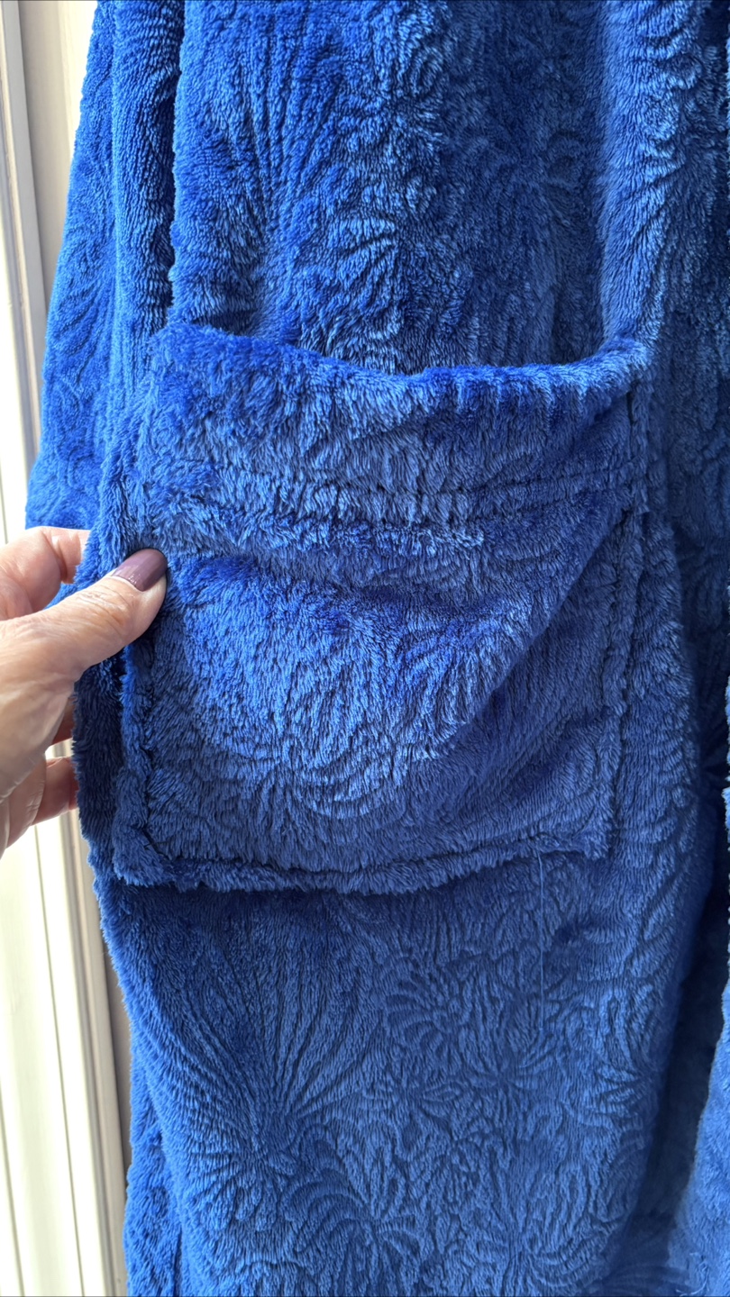 Royal Blue Thick Cozy Plush Robe - Fit S/PM - photo 4