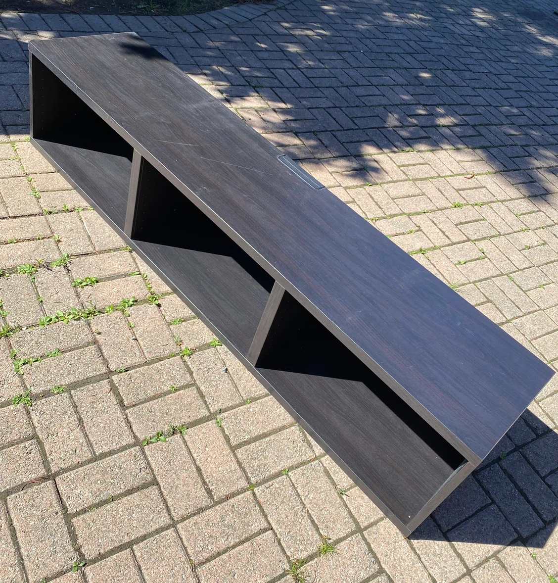 IKEA Dark Wood Entertainment Unit / Storage Shelf - photo 2