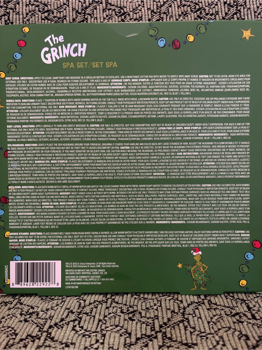 The Grinch Spa Set / Bath Set - photo 2