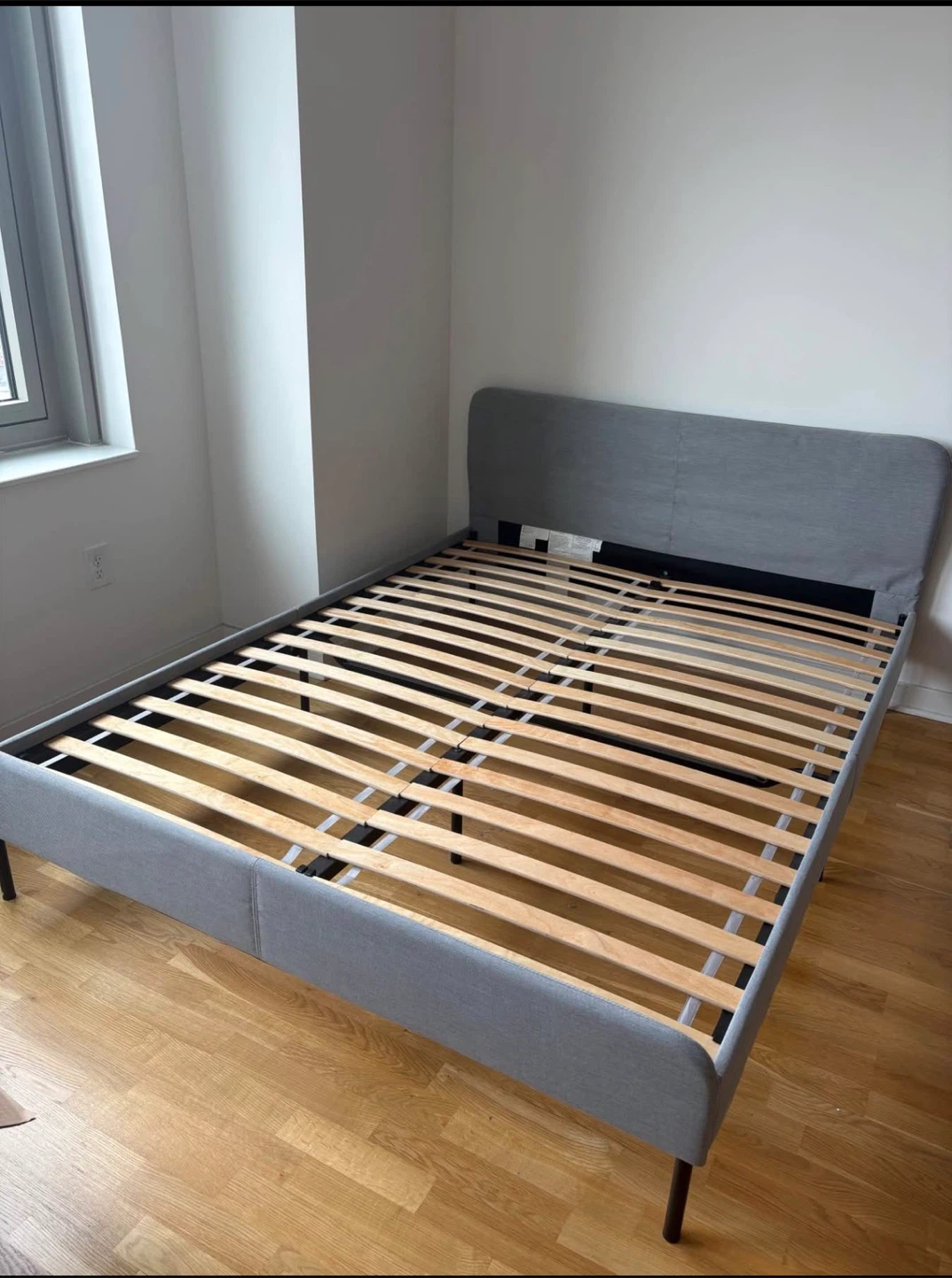 IKEA SLATTUM Queen Bed Frame - Gray