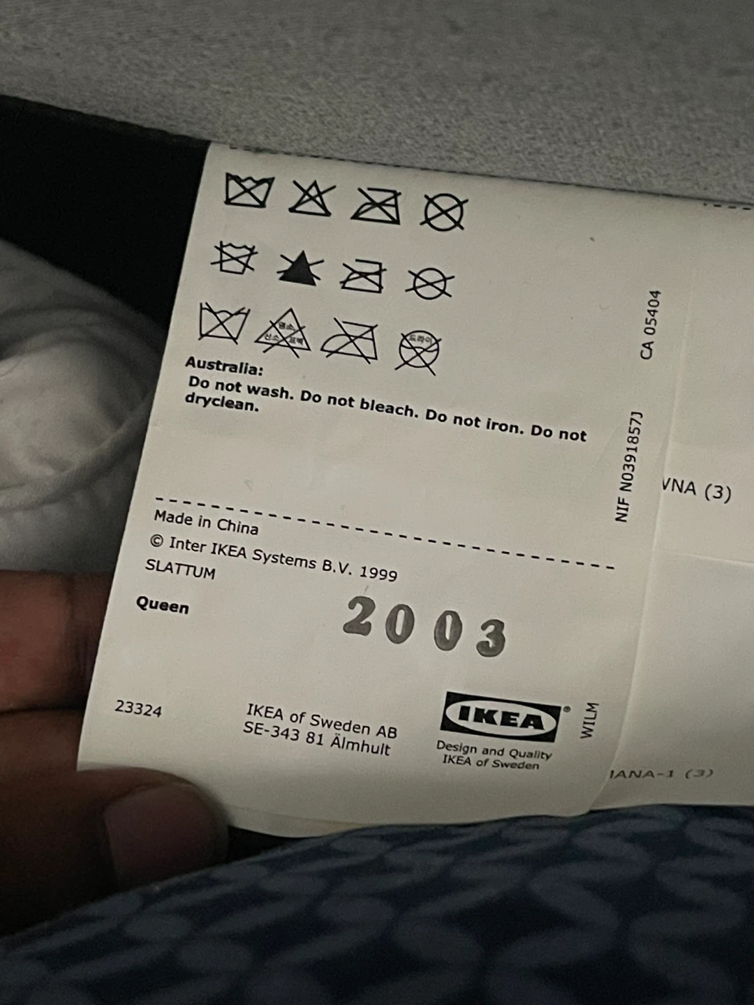 IKEA SLATTUM Queen Bed Frame - Gray - photo 2
