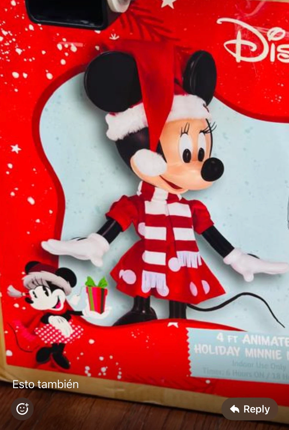 Disney 4 FT Animated Holiday Minnie Mouse - photo 3