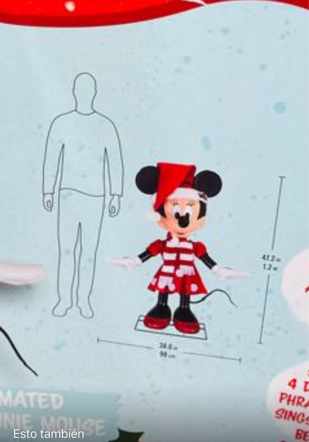 Disney 4 FT Animated Holiday Minnie Mouse - photo 2