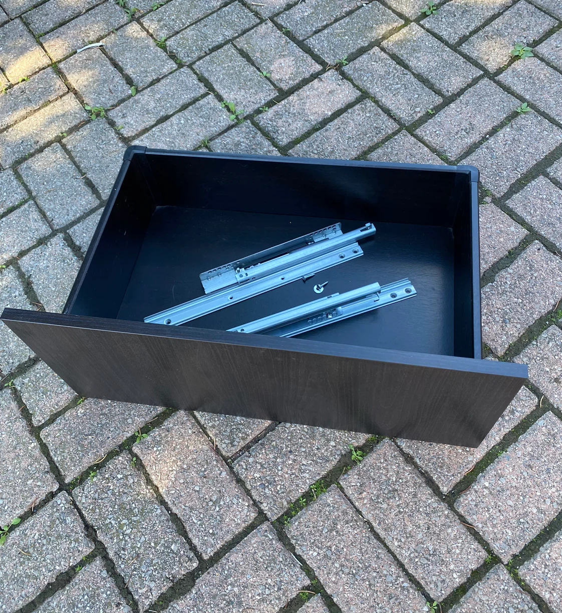 Black Drawer Unit with Metal Slides