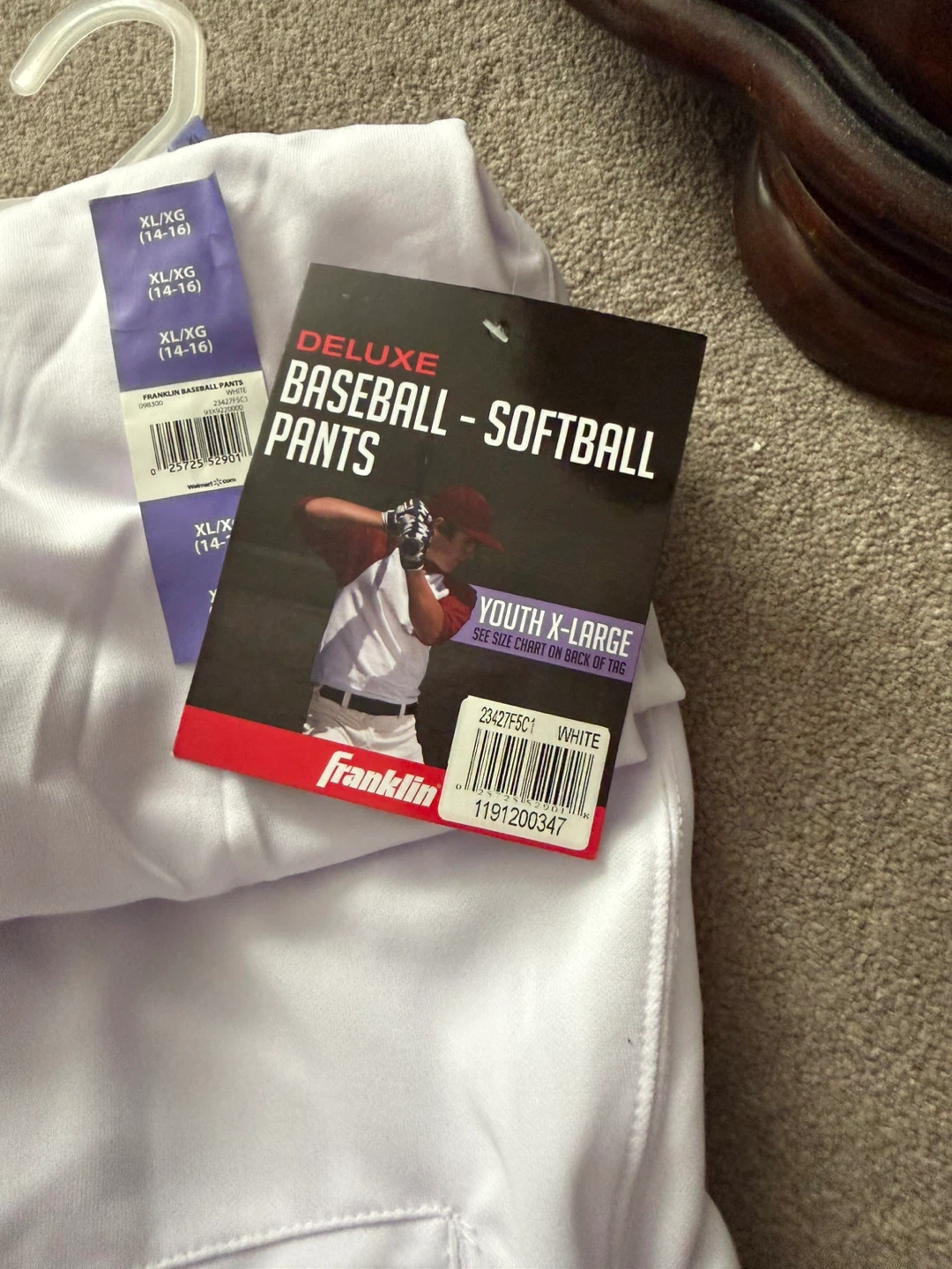 Franklin Deluxe Youth Baseball/Softball Pants - White, XL/XG - photo 5