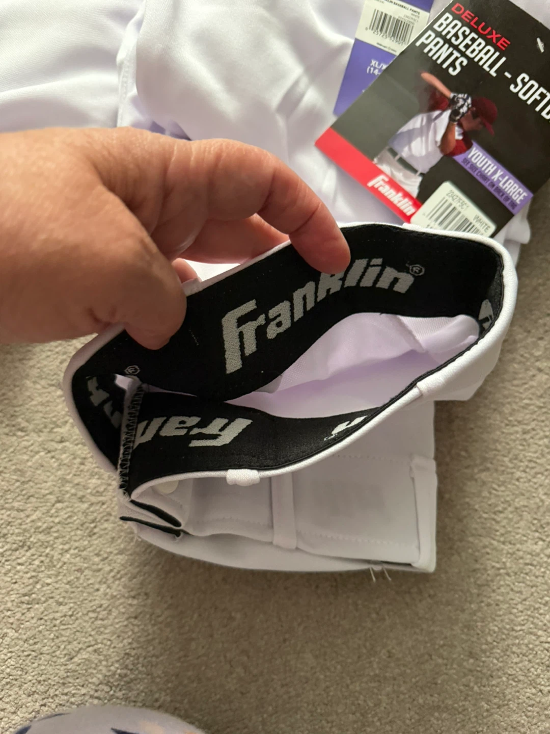 Franklin Deluxe Youth Baseball/Softball Pants - White, XL/XG - photo 3