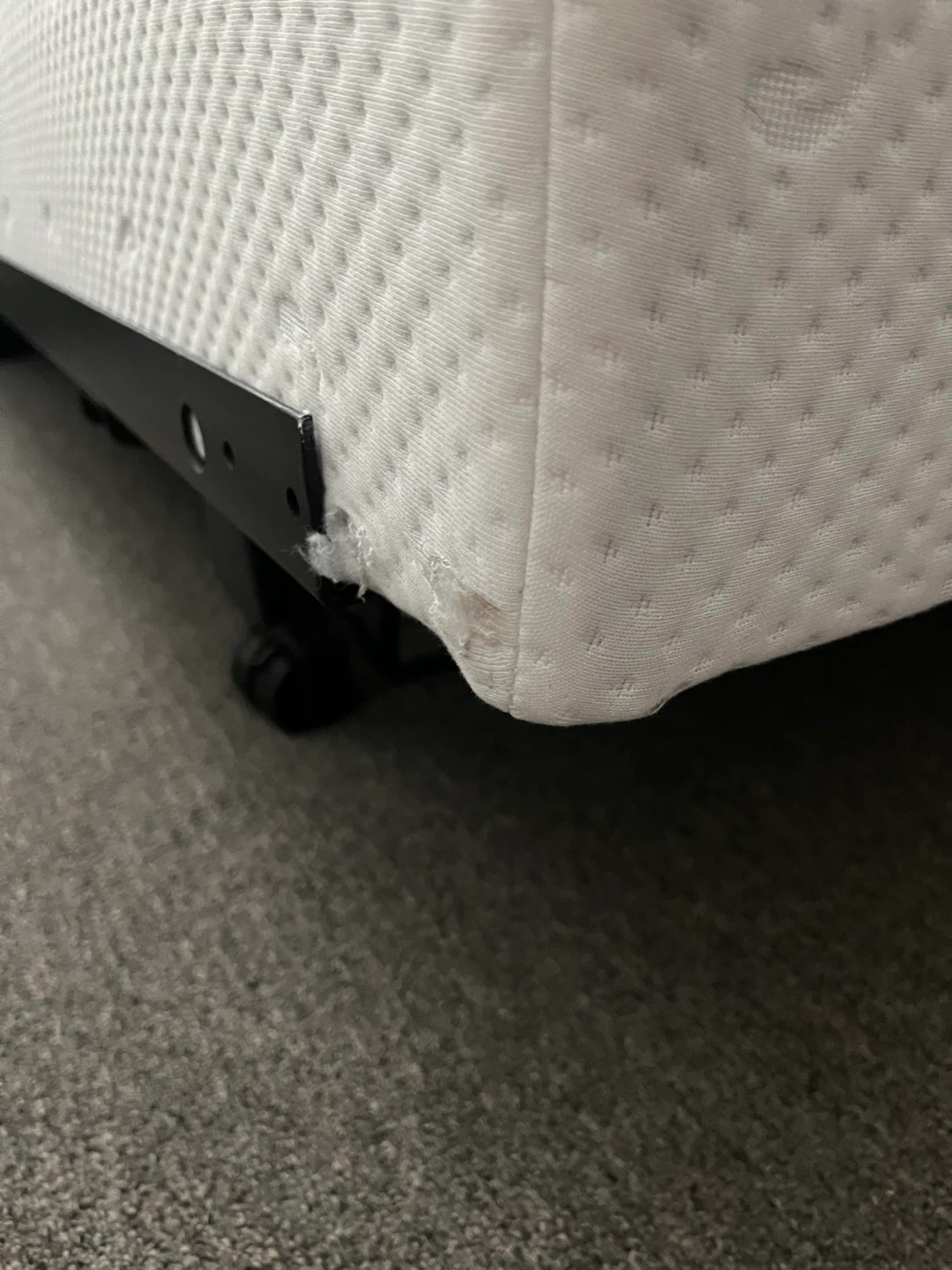 White Full Size Box Spring Bed Frame - photo 2