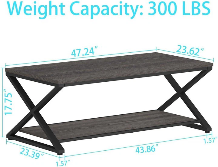 Modern Coffee Table with Storage Shelf - photo 2