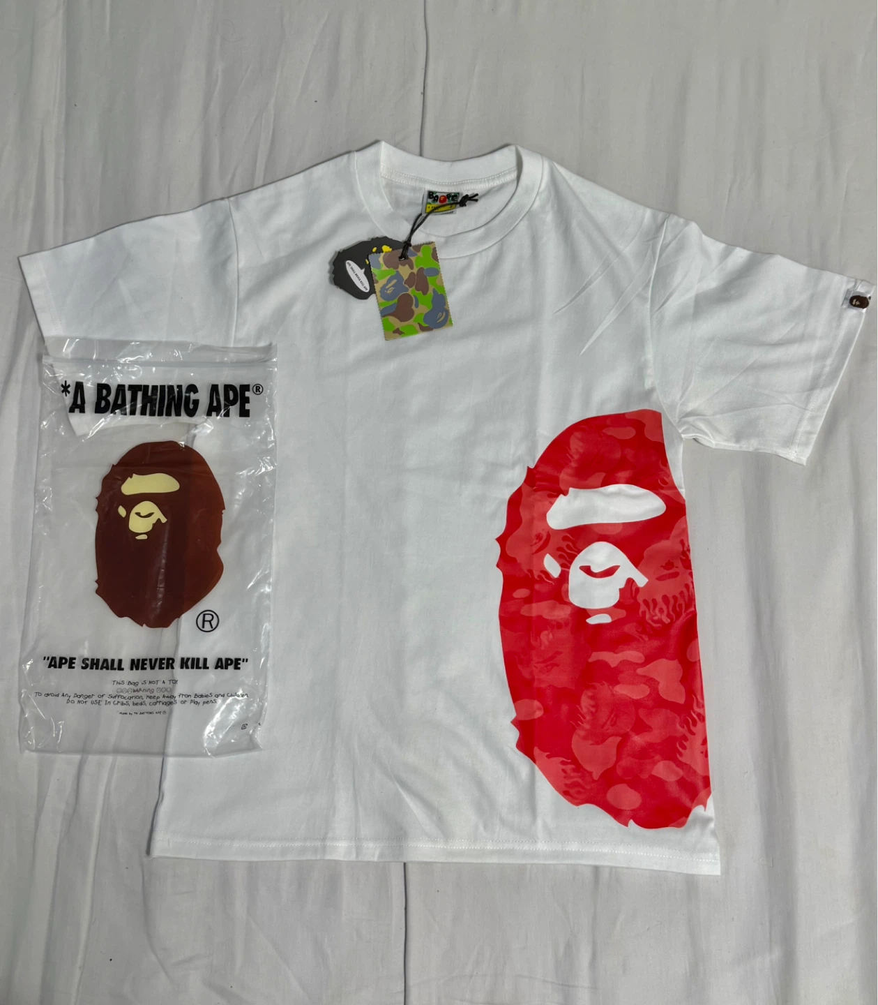 BAPE Side Big Ape Head Tee (Pink/Red)