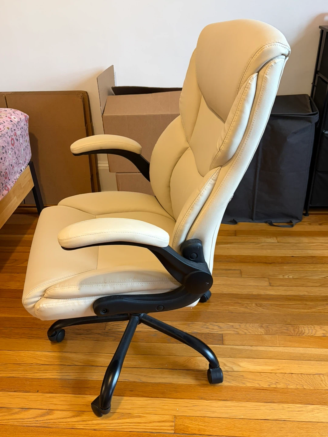 Sweetcrispy Office Executive Chair - Beige PU Leather - photo 2