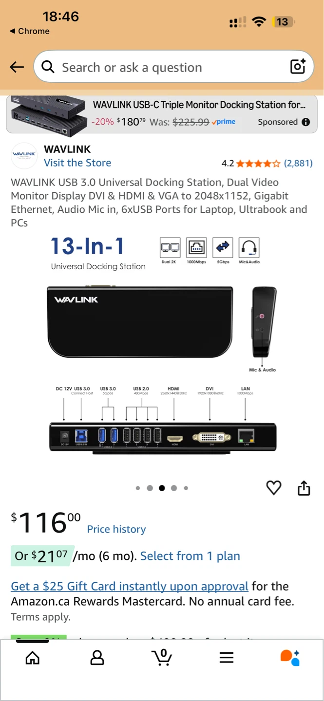 WAVLINK USB 3.0 Dual Video Docking Station - photo 3