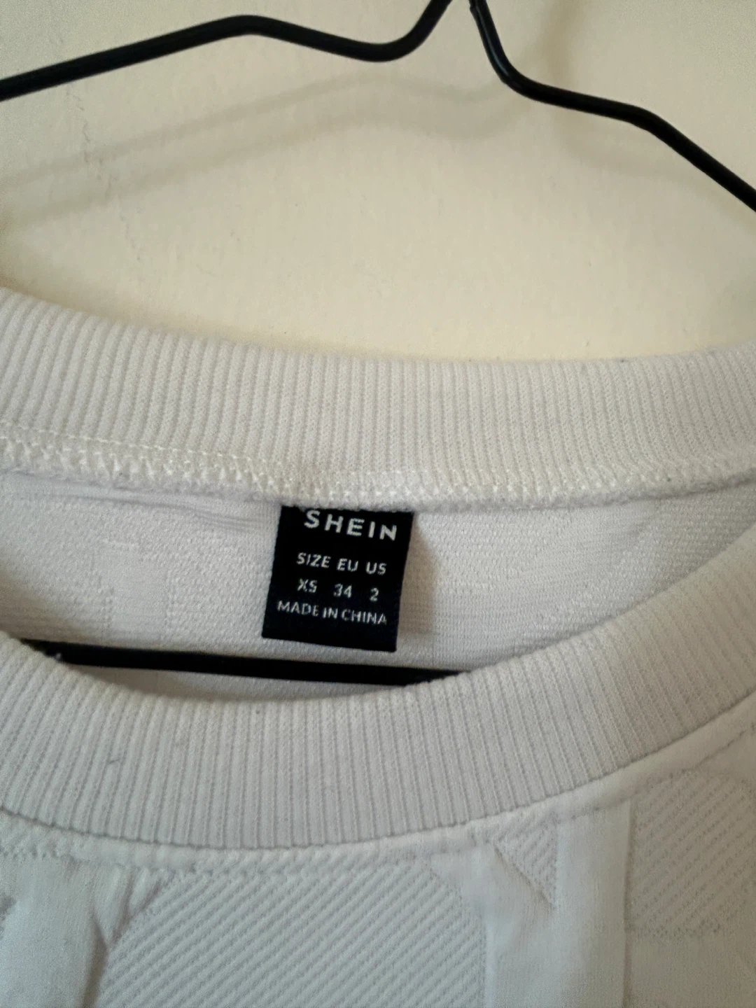 White Textured Logo Crewneck Sweatshirt - photo 2