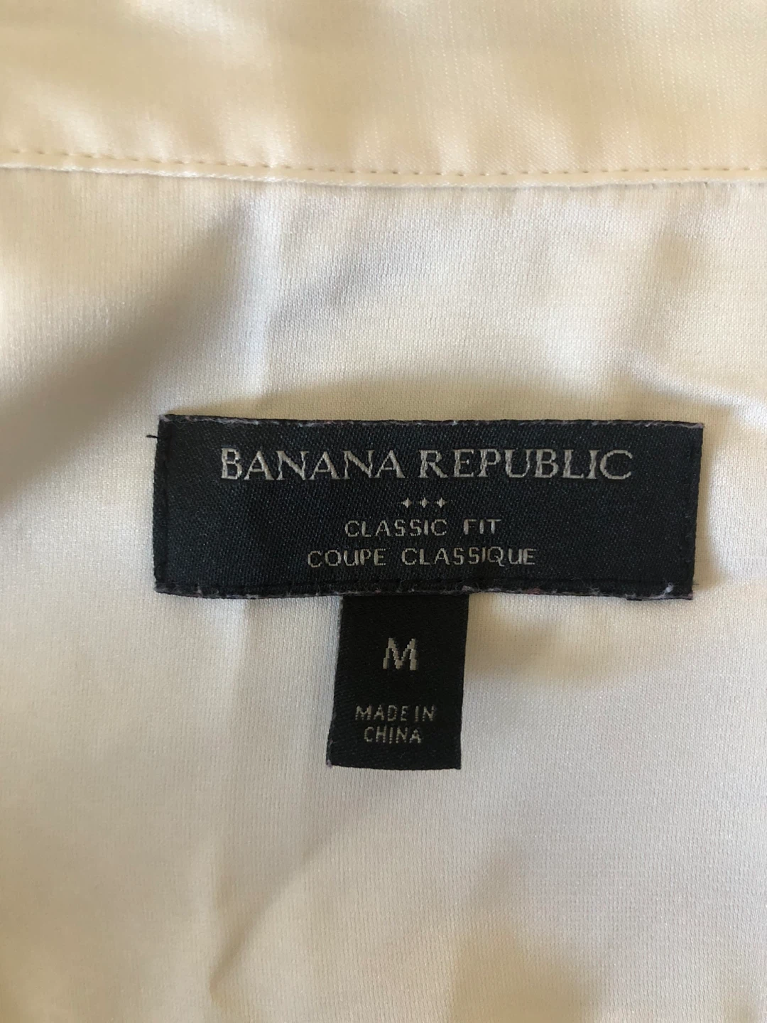 Banana Republic Classic Fit White Button-Up Shirt - Size M - photo 4