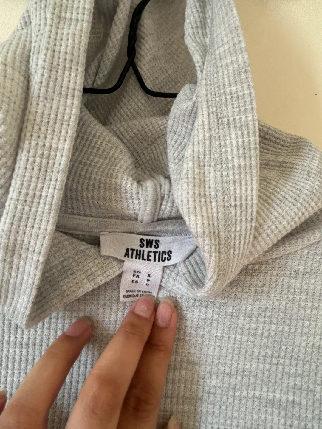 SWS Athletics Grey Waffle Knit Cropped Hoodie - photo 2