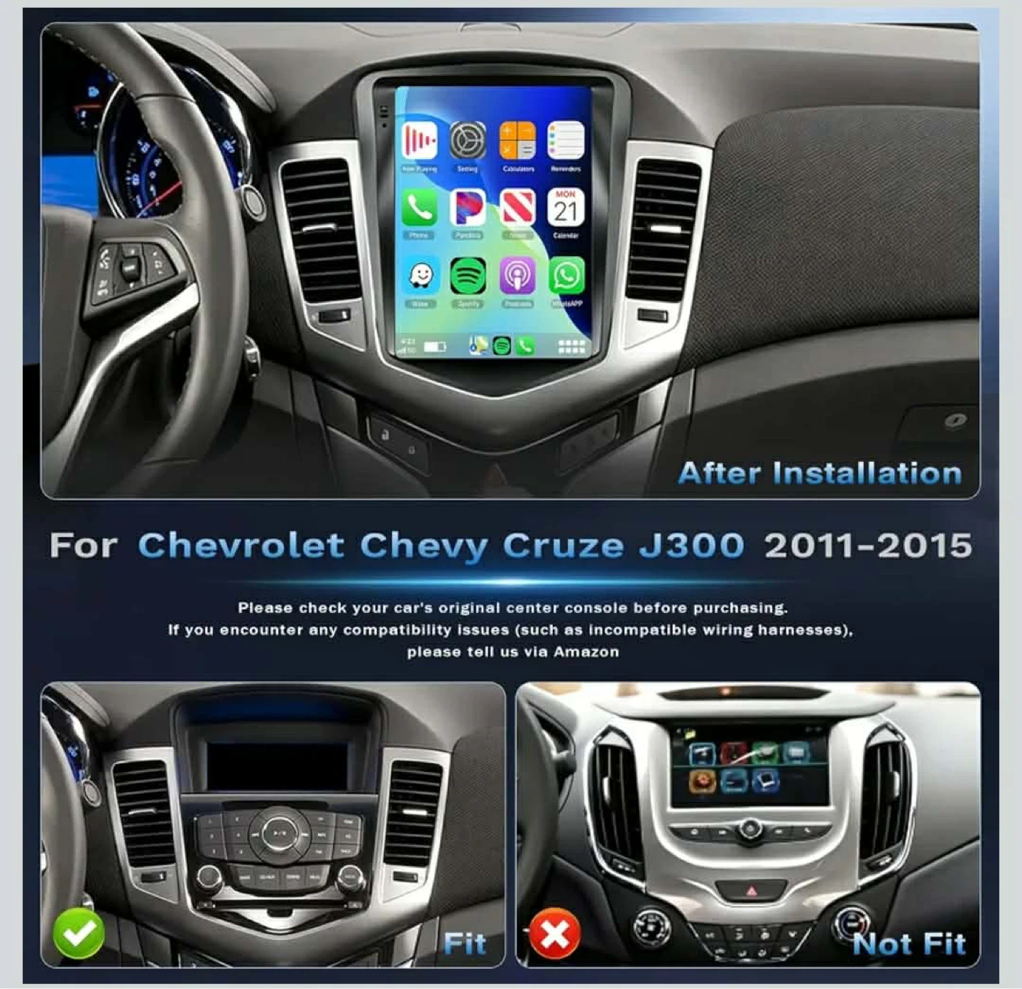 Android 15 Car Radio for Chevrolet Chevy Cruze J300