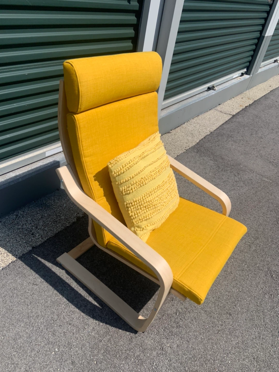 Yellow Accent Chair with Pillow - photo 4