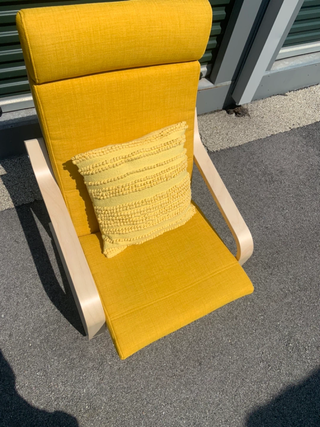 Yellow Accent Chair with Pillow - photo 3