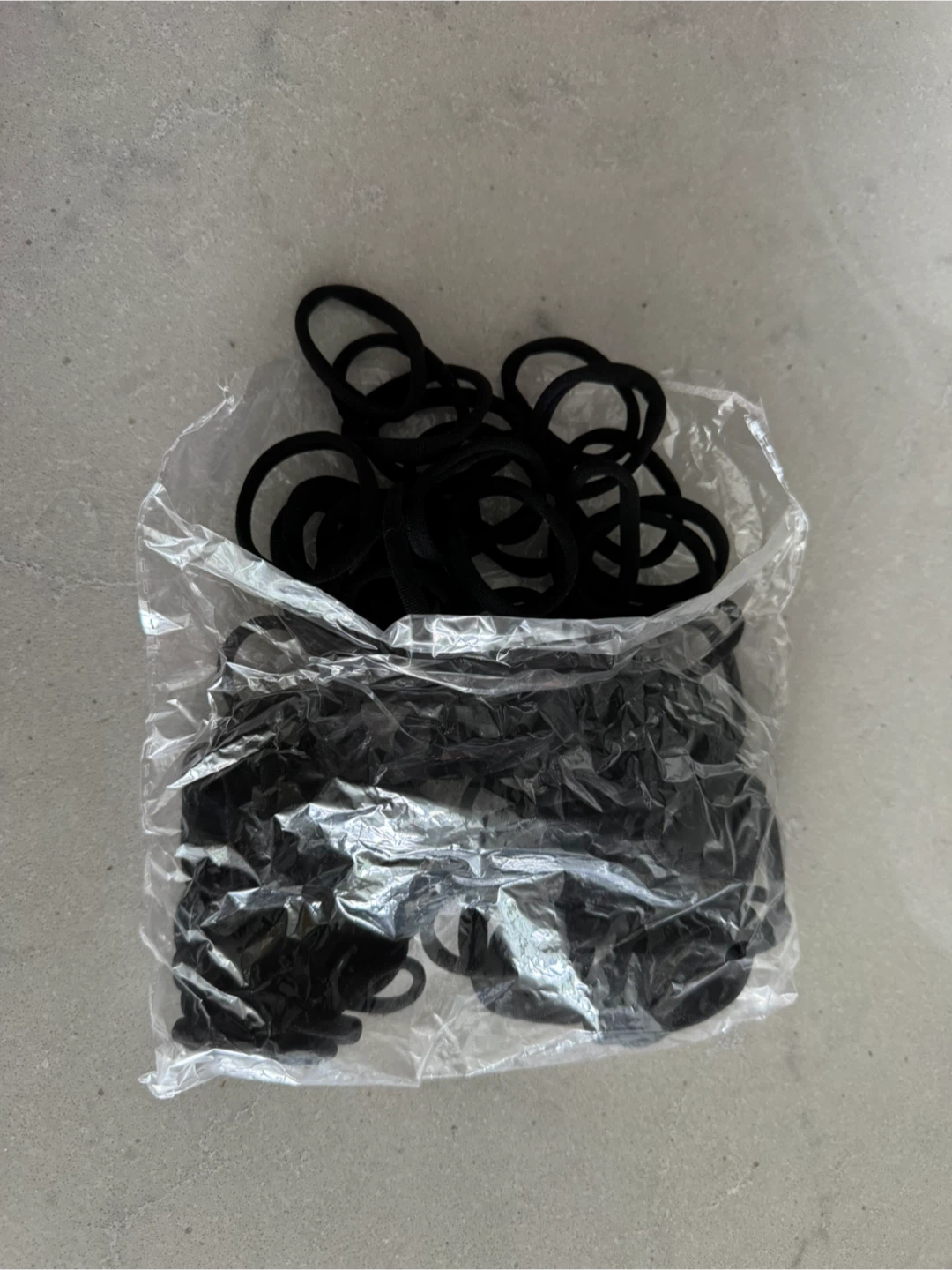 Bulk Pack Black Stretchy Fabric Hair Ties