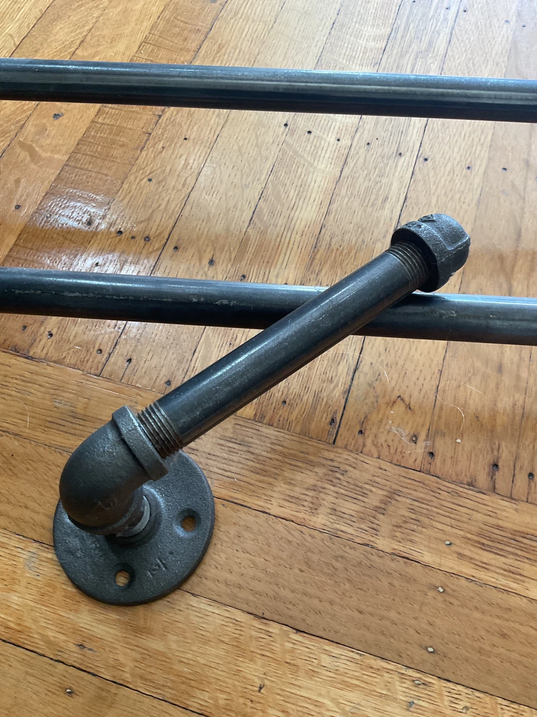 Industrial Pipe Towel Bars / Toilet Paper Holder Set - photo 3