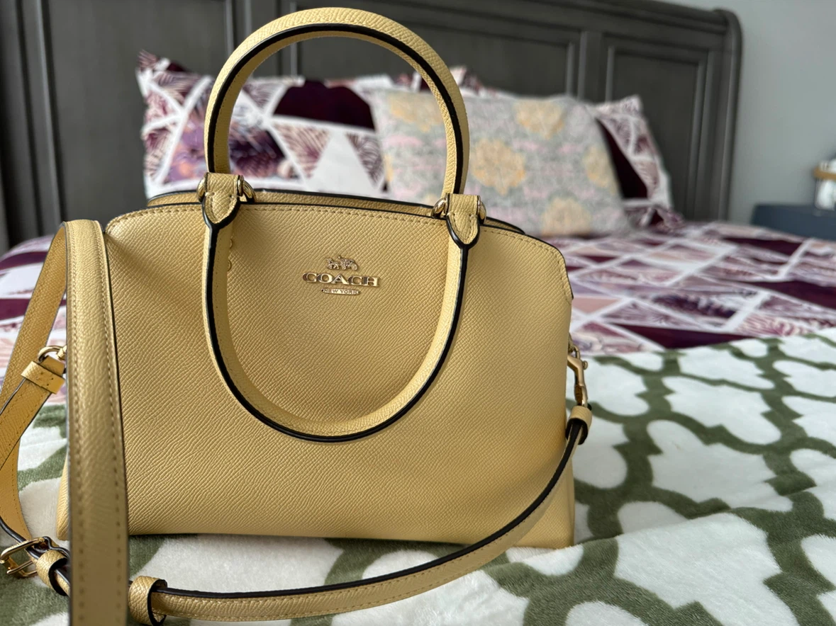 Coach Yellow Leather Top Handle Crossbody Bag