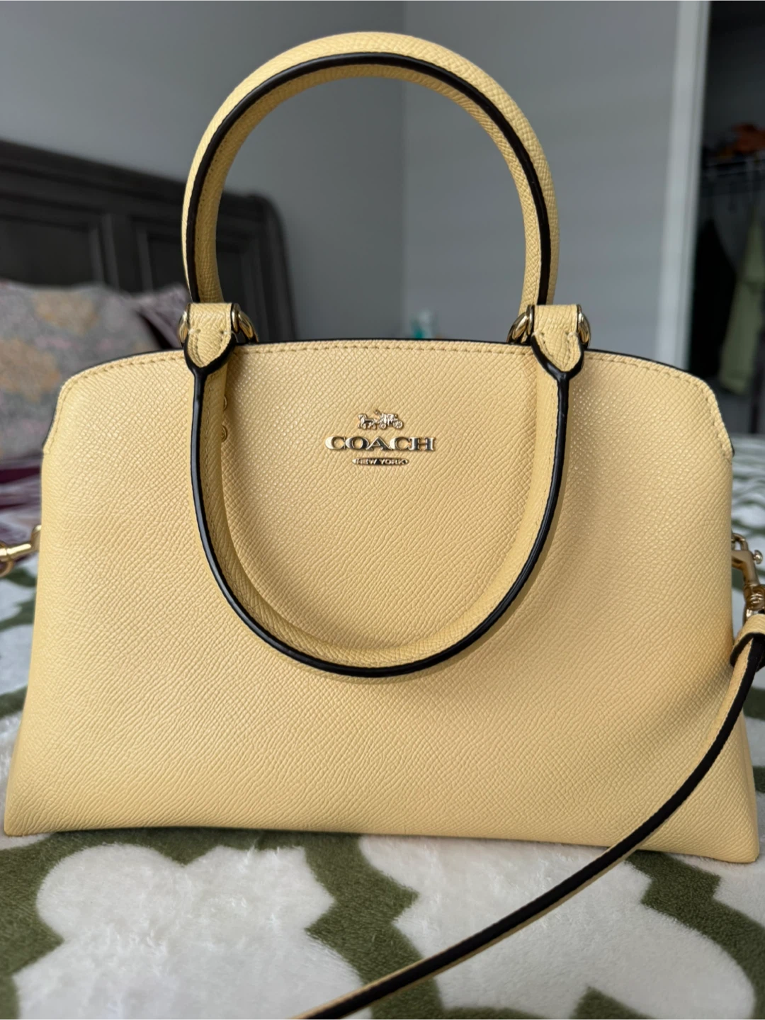 Coach Yellow Leather Top Handle Crossbody Bag - photo 2