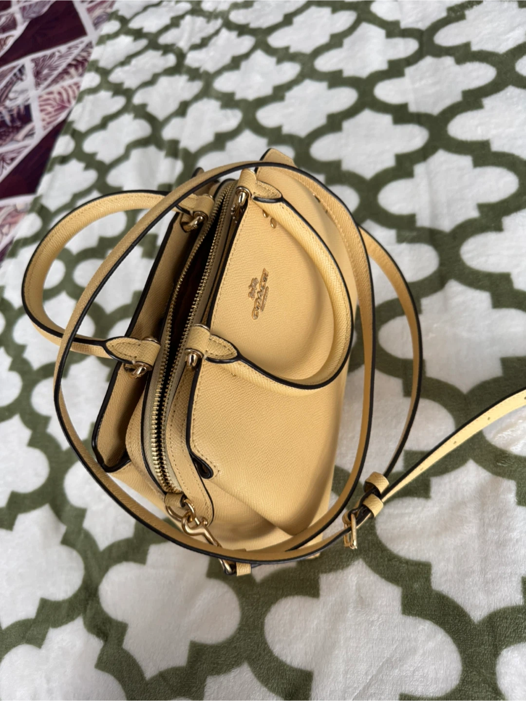 Coach Yellow Leather Top Handle Crossbody Bag - photo 3