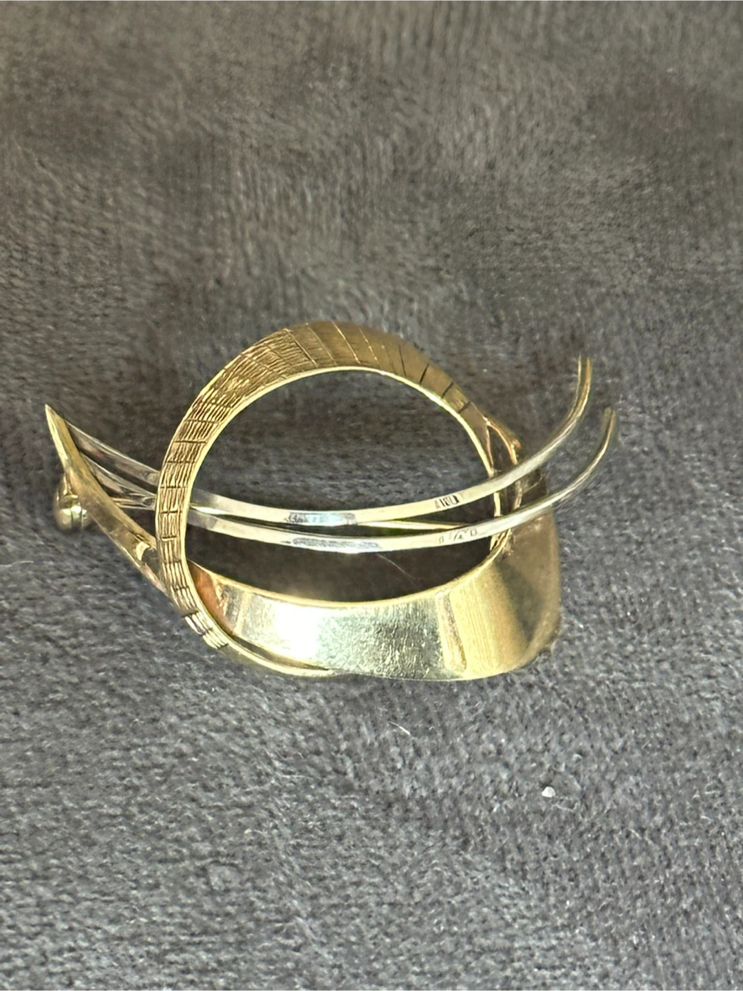 Mid Century Abstract Brooch 33% Gold - photo 2
