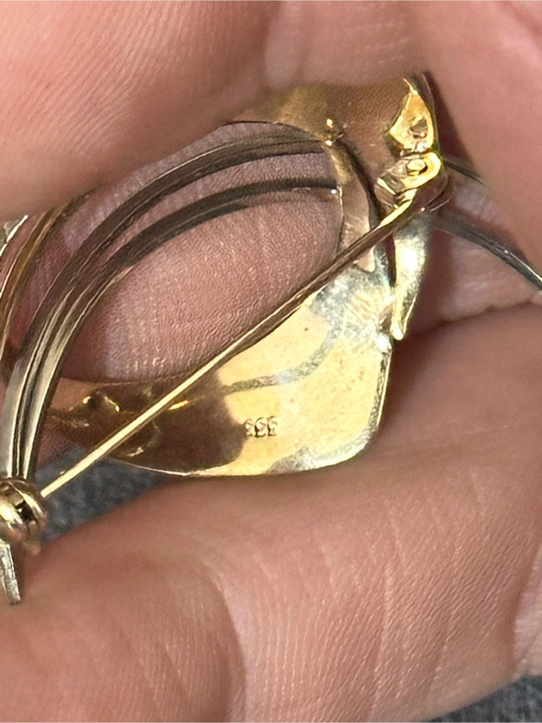 Mid Century Abstract Brooch 33% Gold - photo 5