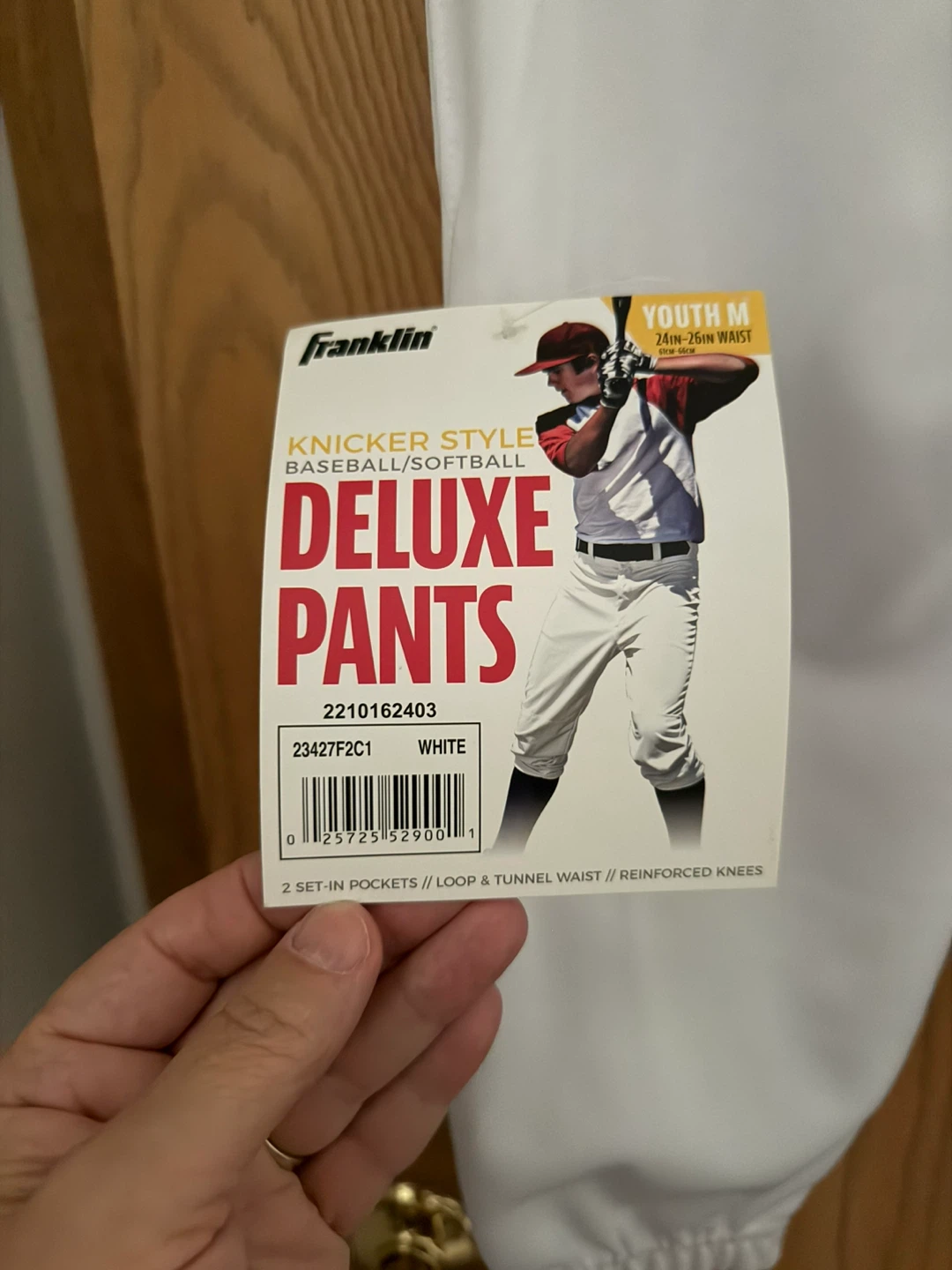 Franklin Knicker Style Baseball Pants - Youth Medium - White - photo 4