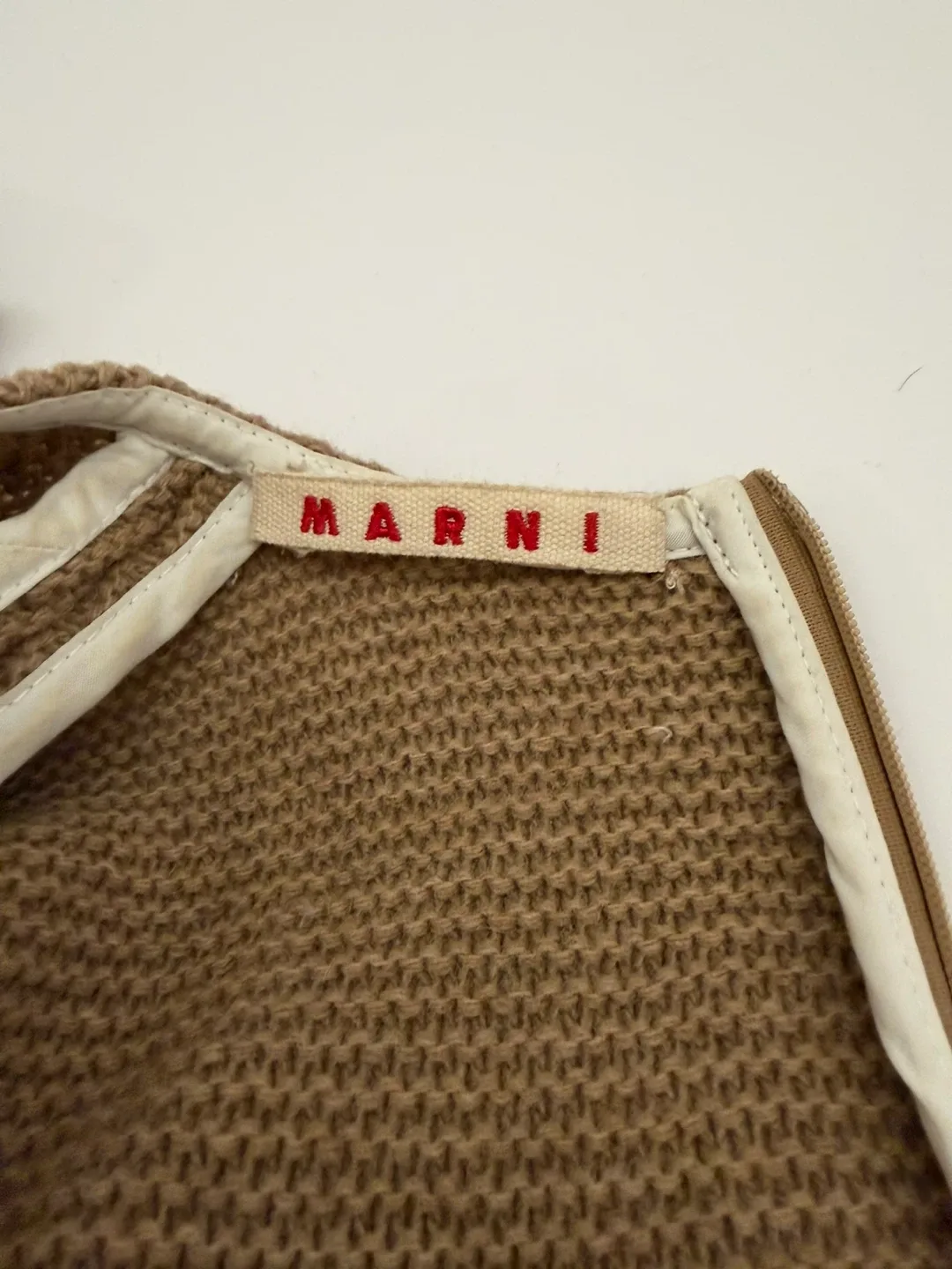 Marni Brown Knit Sweater with Pockets - photo 3