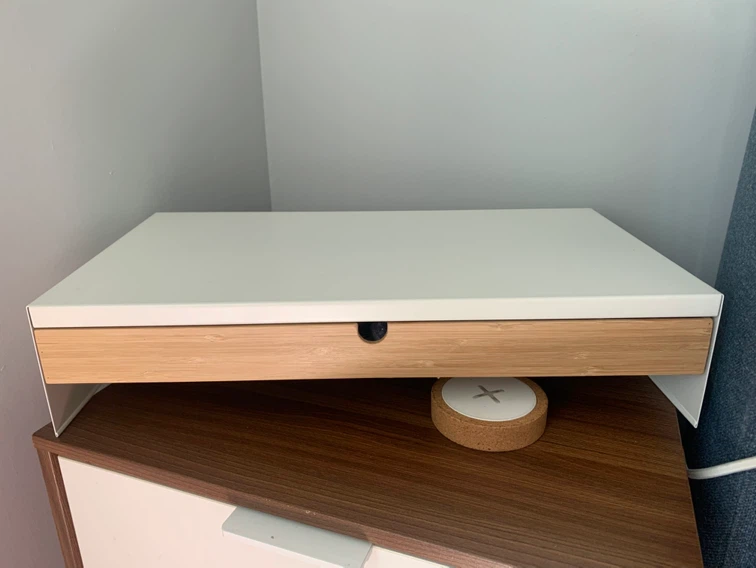 IKEA ELLÖVEN Monitor Stand with Drawer - White