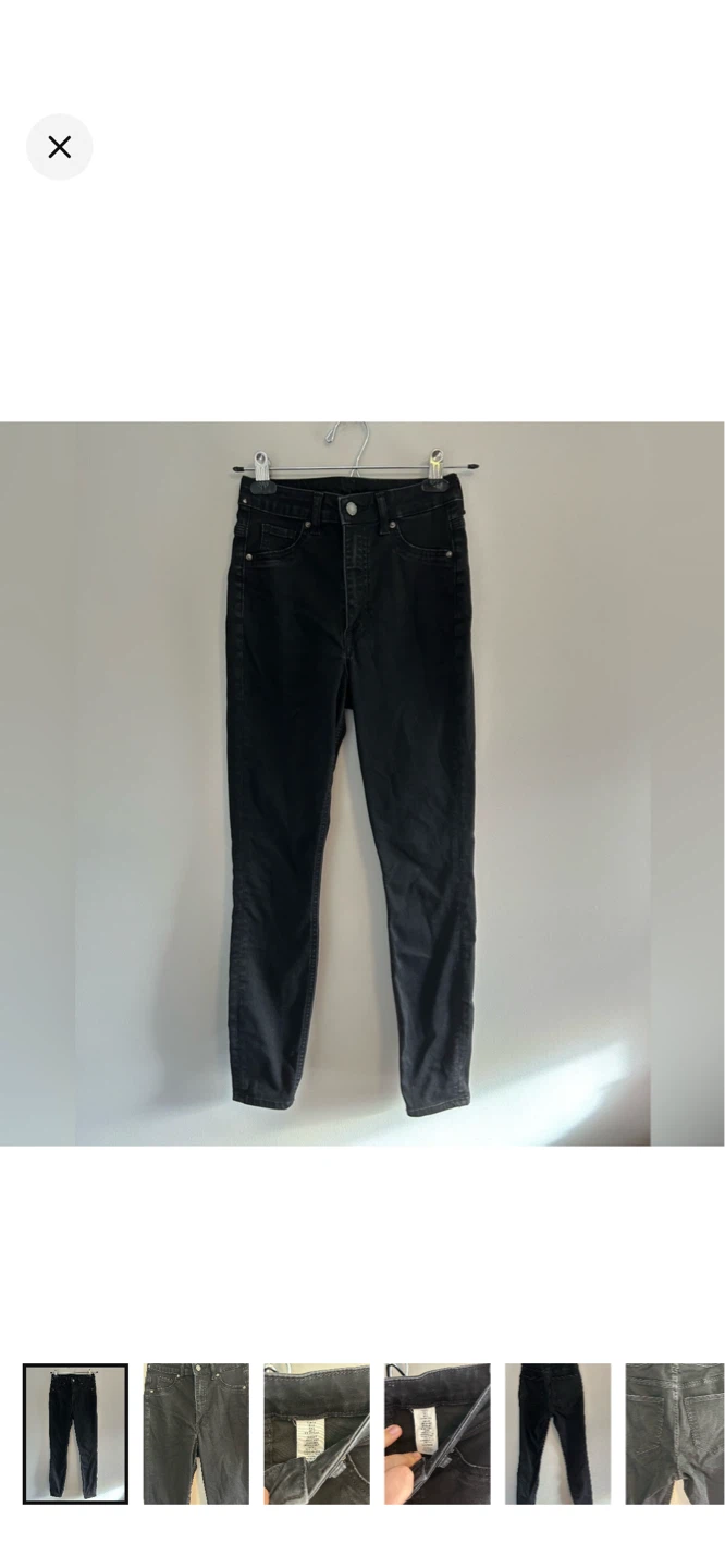 H&M Curvy Jeggings Black Size 34