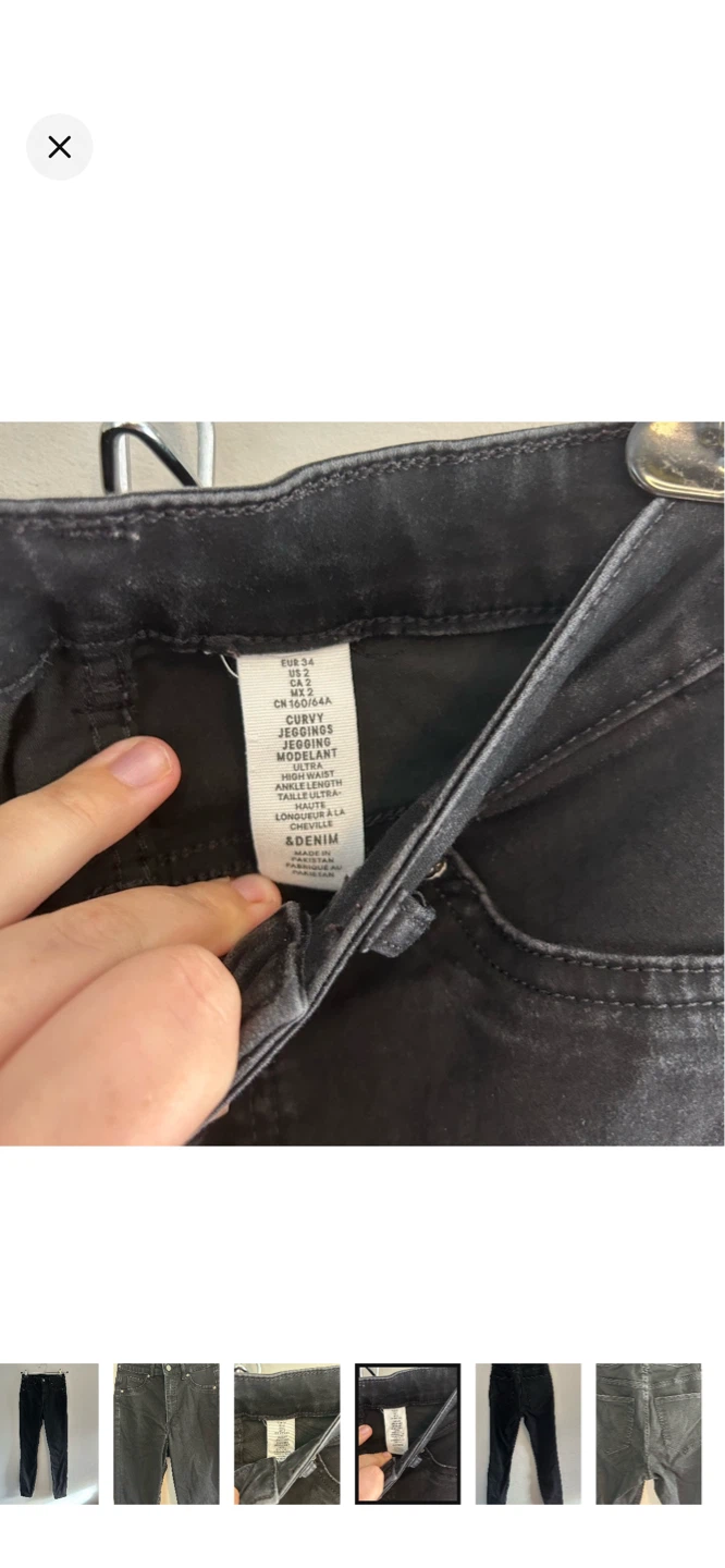 H&M Curvy Jeggings Black Size 34 - photo 4