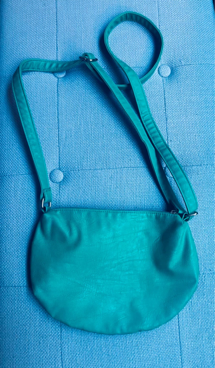 Teal Faux Leather Crossbody Purse - photo 3