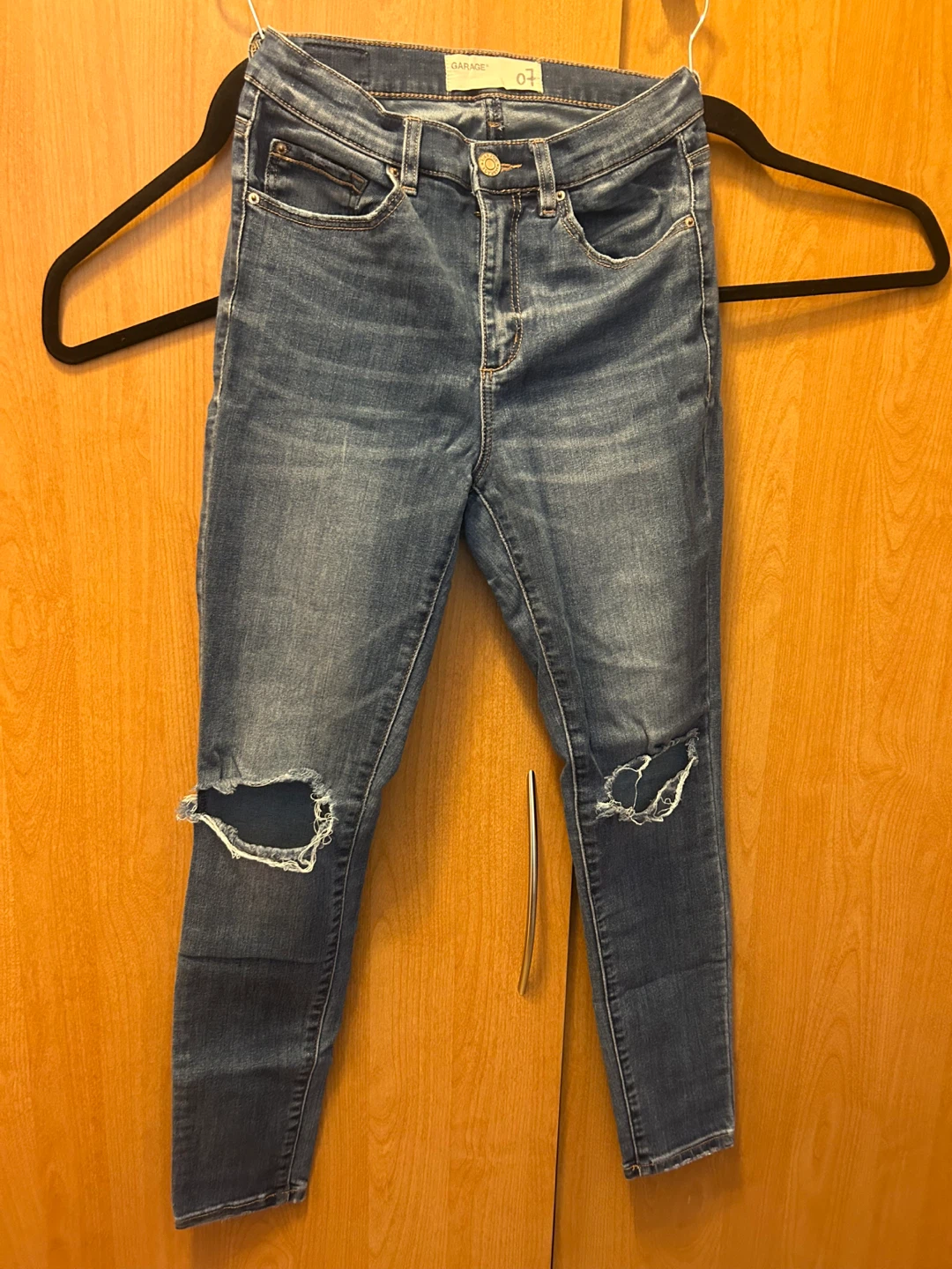 07 - Blue Denim Jeans with Ripped Knees