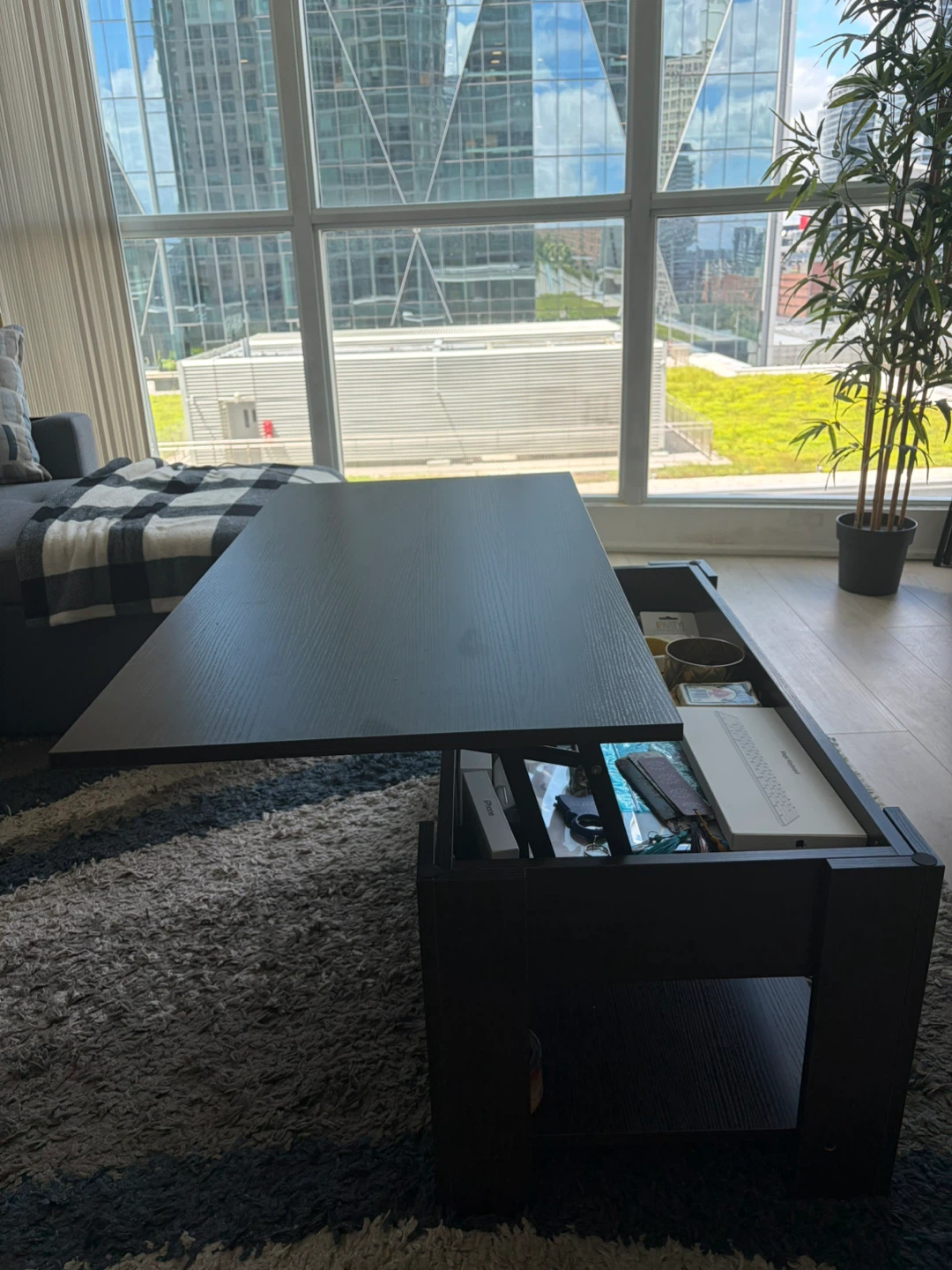 Lift-Top Coffee Table with Storage - photo 3