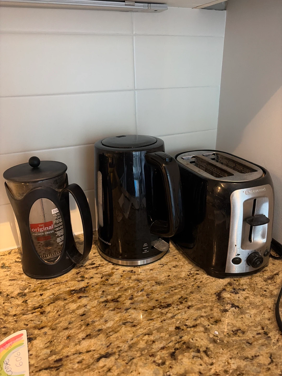Free French Press, Kettle, and Toaster