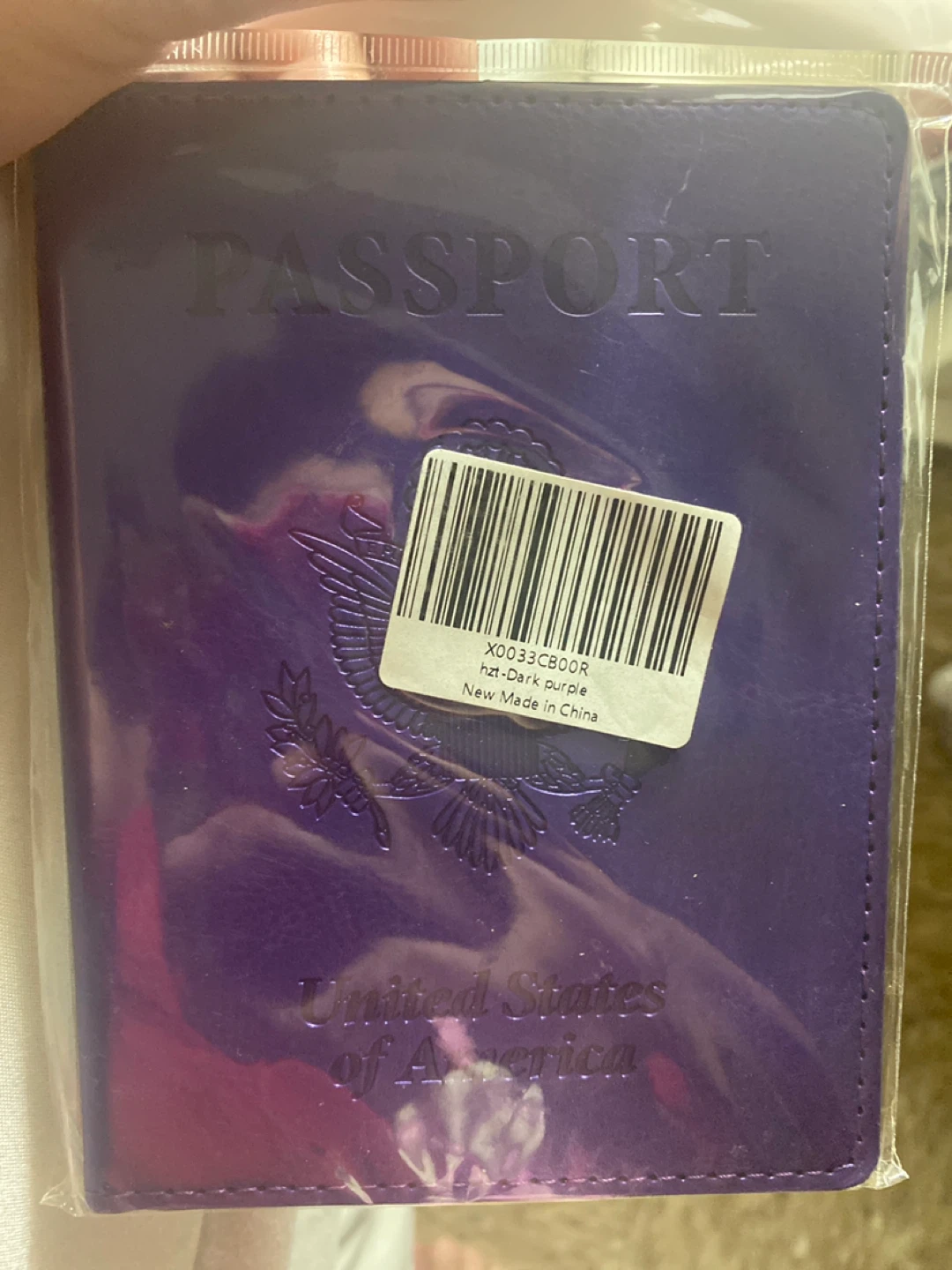 Purple United States of America Passport Holder