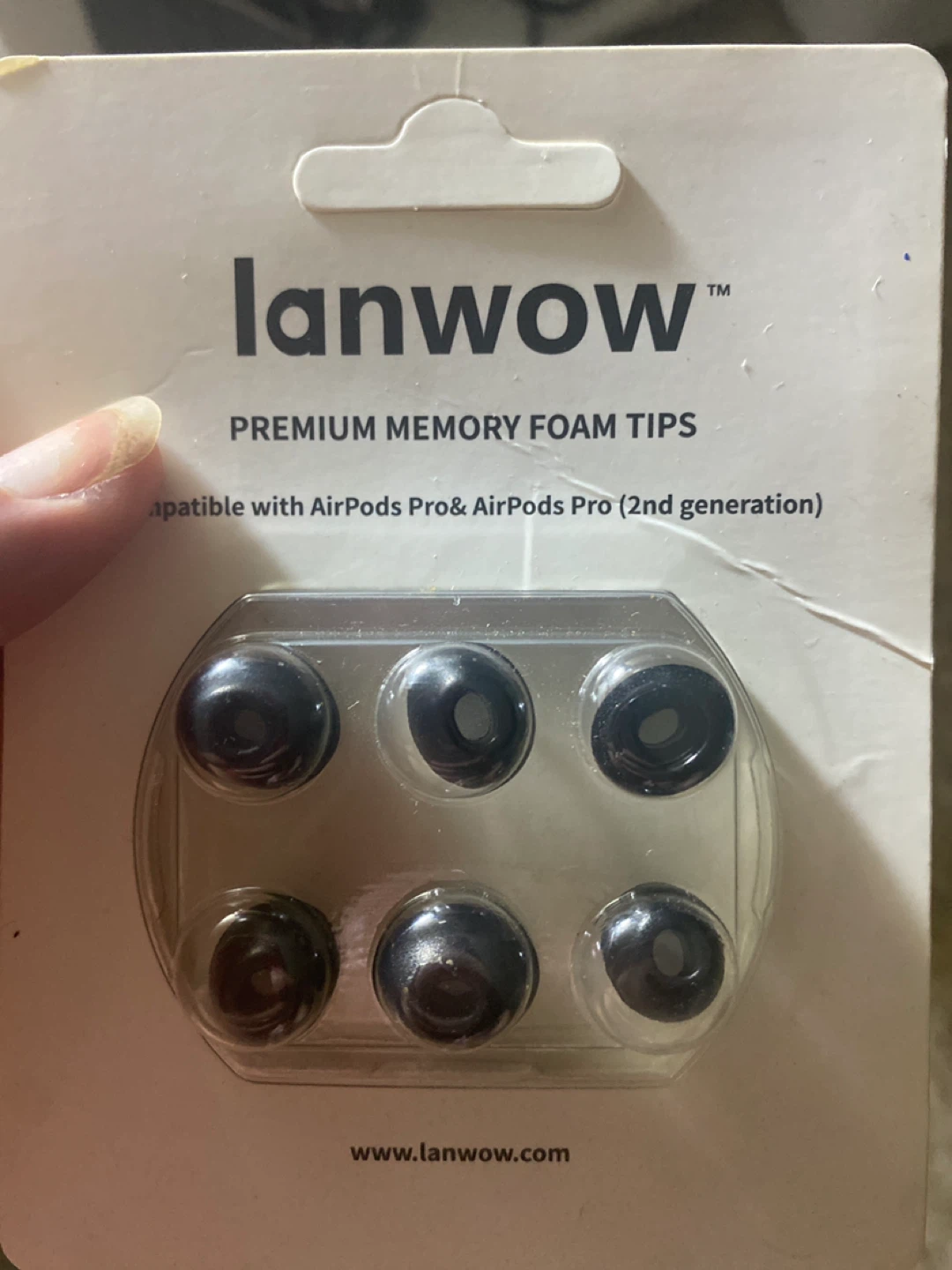 Lanwow Premium Memory Foam Earbud Tips for AirPods Pro