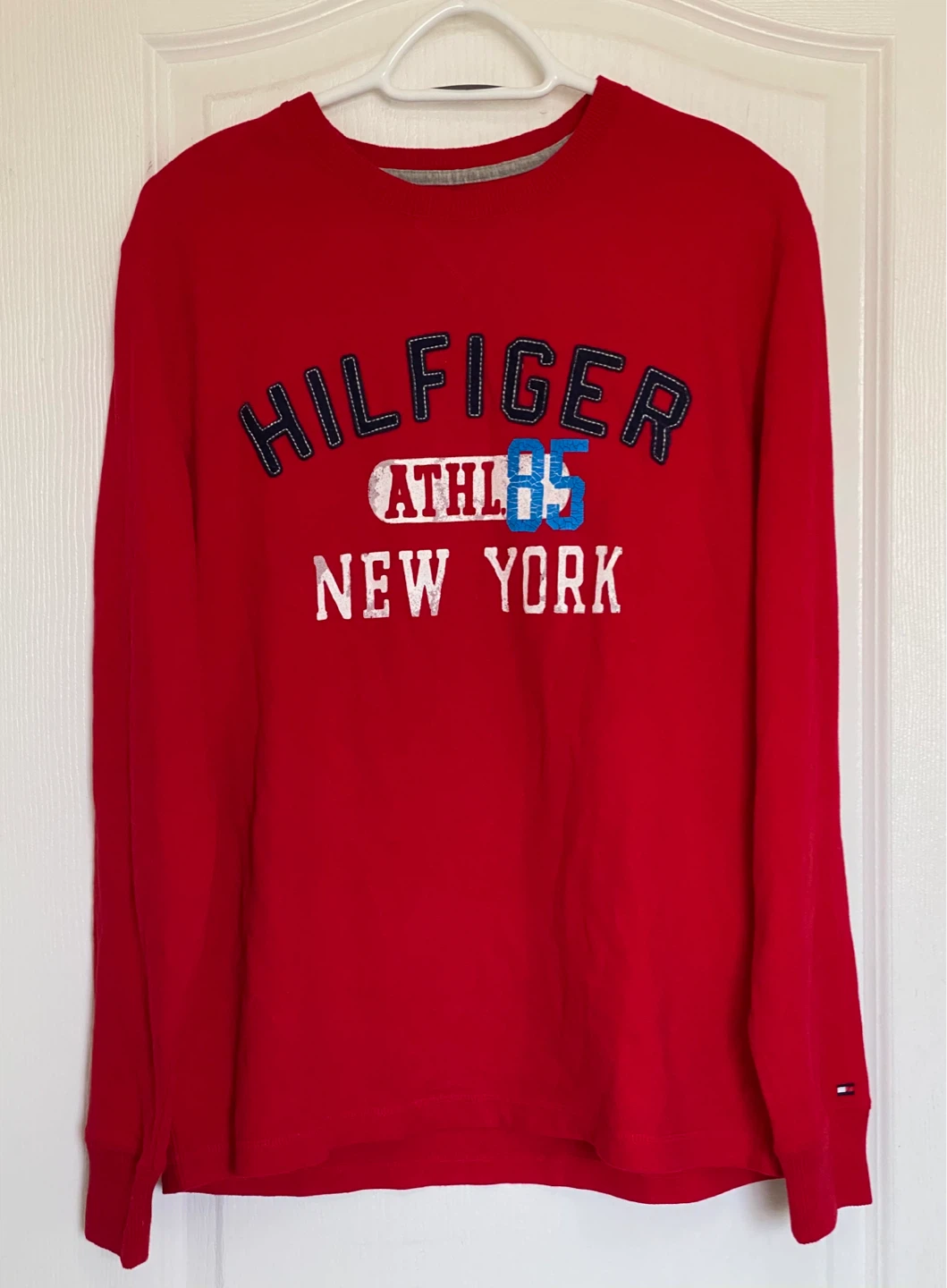 Tommy Hilfiger Red Long Sleeve Crewneck Shirt Size M