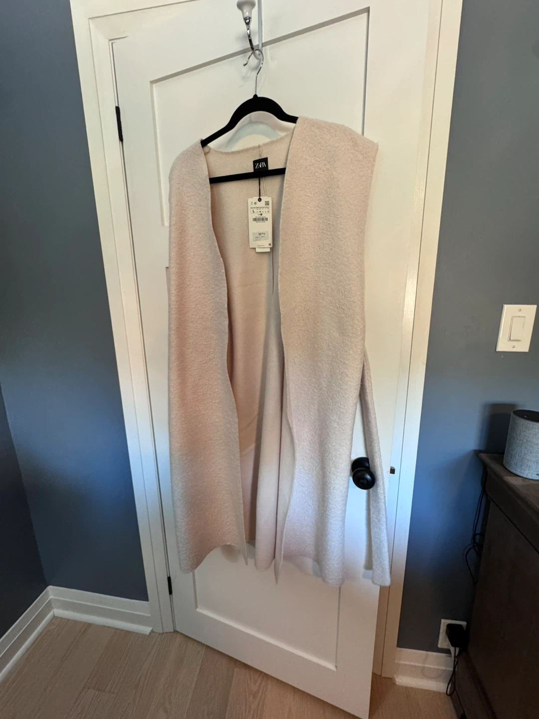 Zara Women's Beige Long Vest Size L