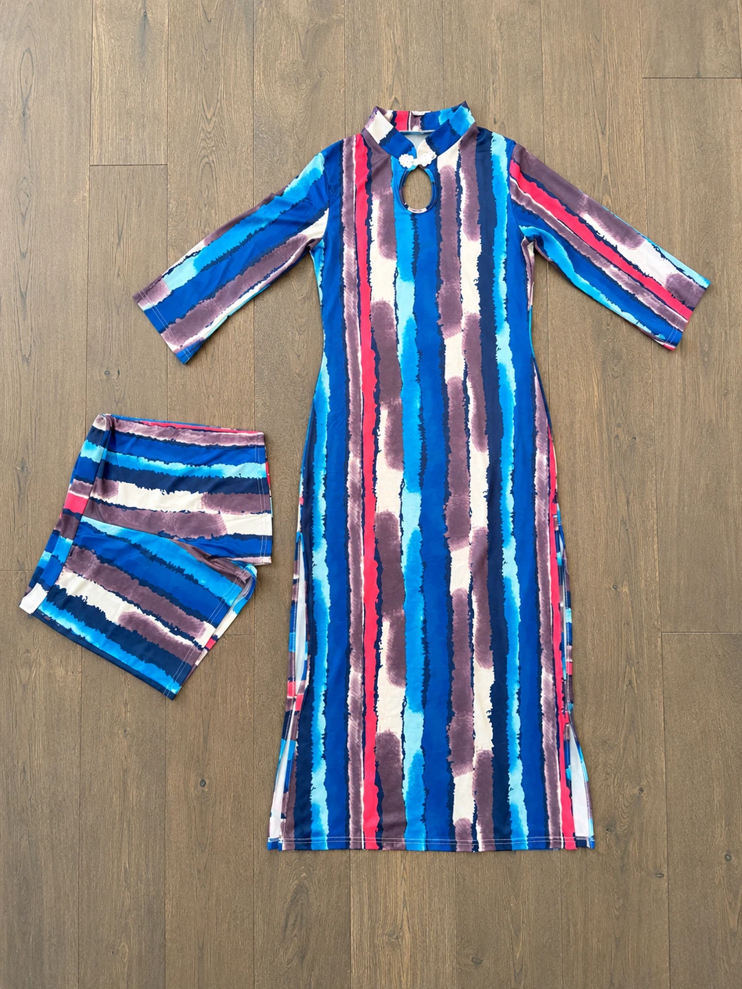 Maxi Dress and Scarf Set